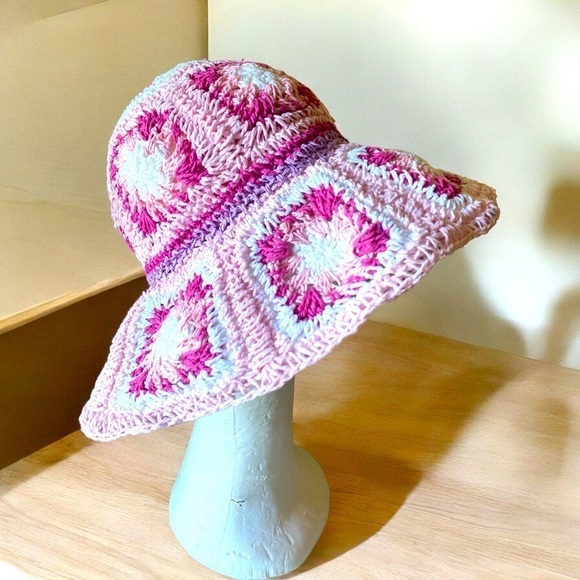 STEVE MADDEN Crochet Straw Paper Wide Brim Hat Bohemian Inspired OS NEW - Picture 5 of 10